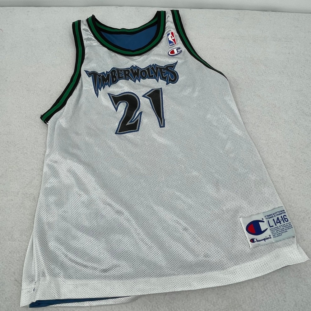 Champion Kevin Garnett Minnesota Timberwolves Reversible NBA Jersey 21 Youth L